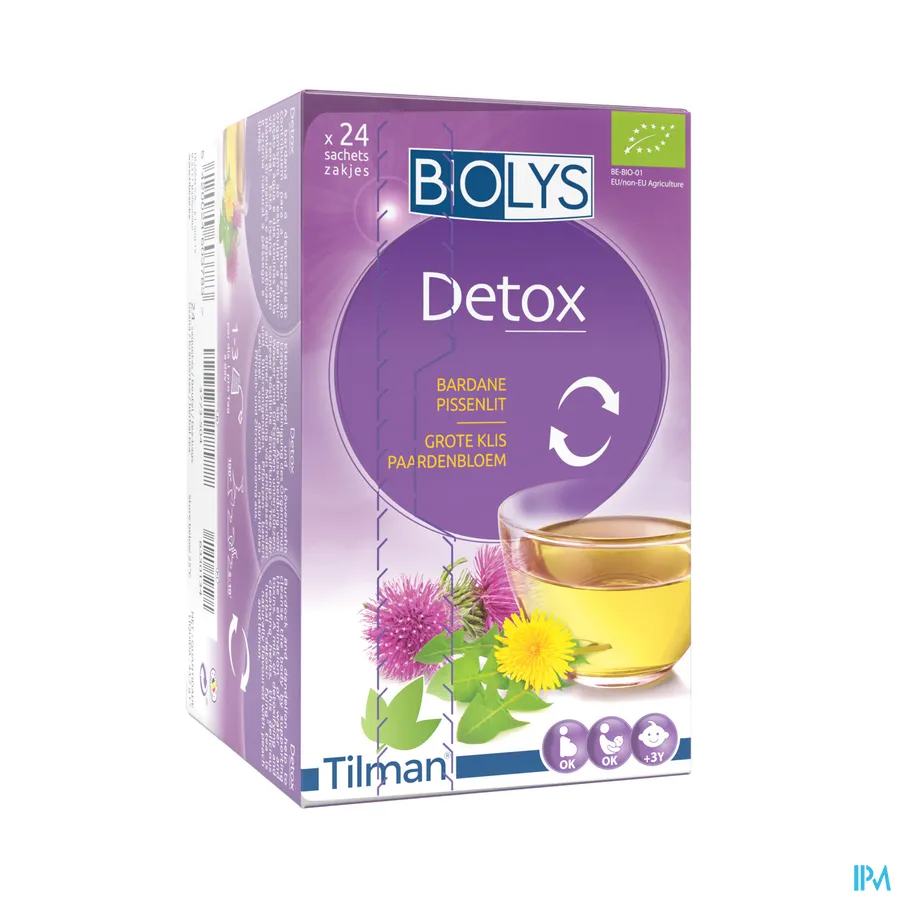 packshot van Tilman Biolys Detox Klis-Paardenbloem 24 zakjes