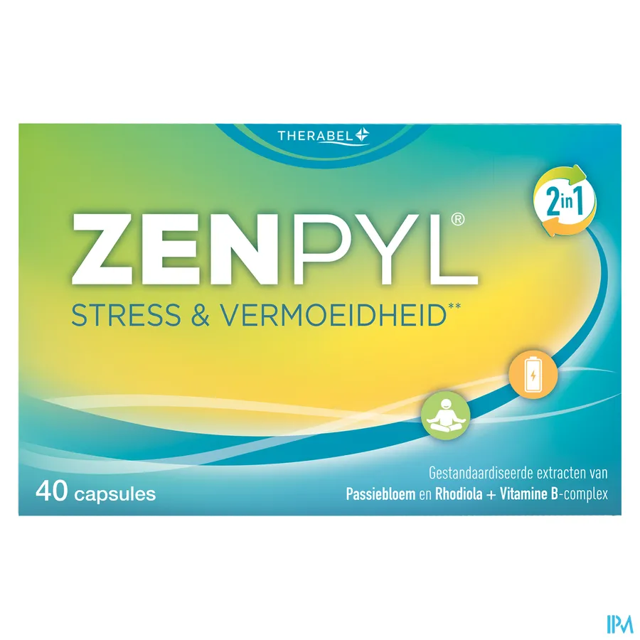 packshot van Zenpyl Stress en Vermoeidheid 40 Capsules