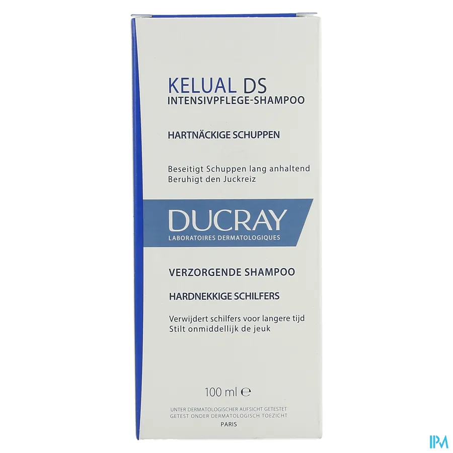 packshot van Ducray Kelual DS Verzorgende Shampoo tegen Schilfertjes en Voorkomt Nieuwe Opflakkeringen Flacon 100 ml