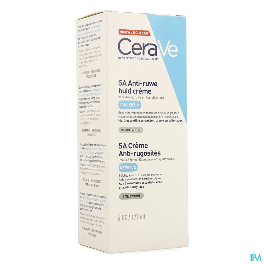 packshot van CeraVe SA Anti-Ruwe Huid Crème 177 ml