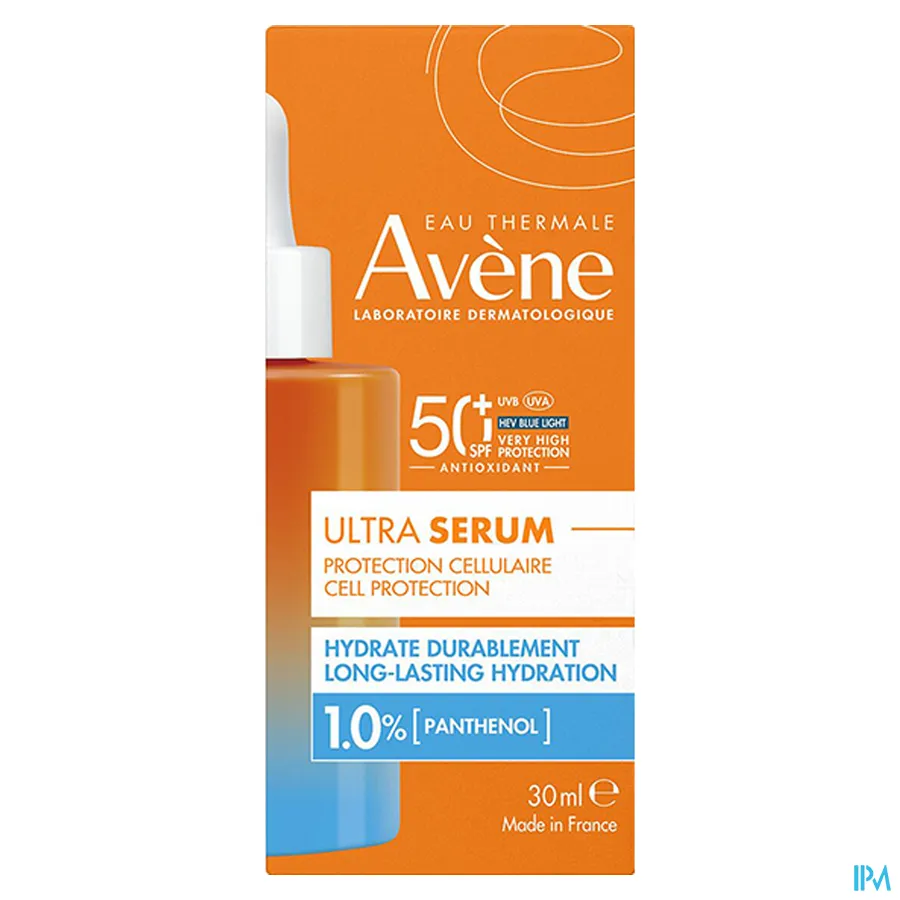 packshot van Avène Langdurig Hydraterend Ultra Serum SPF 50+ 30 ml