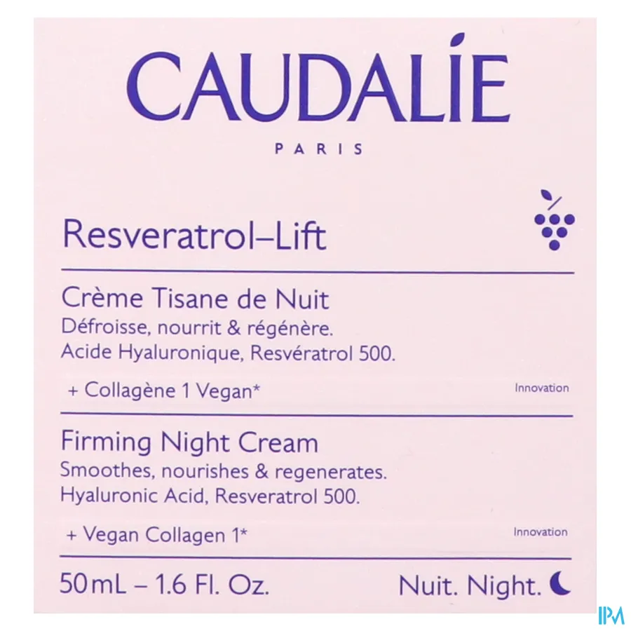 packshot van Caudalie Resveratrol-Lift Crème Nachtthee 50 ml