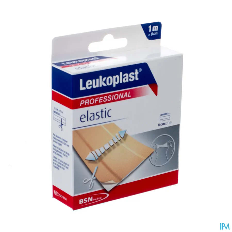 packshot van Leukoplast Elastic 8 cm x 1 m 1 stuk