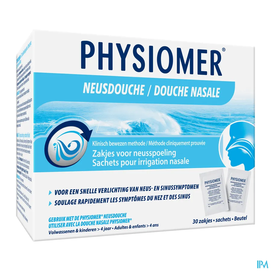 packshot van Physiomer Sinusitis Neusspoeling Zakjes 30 x 4 g