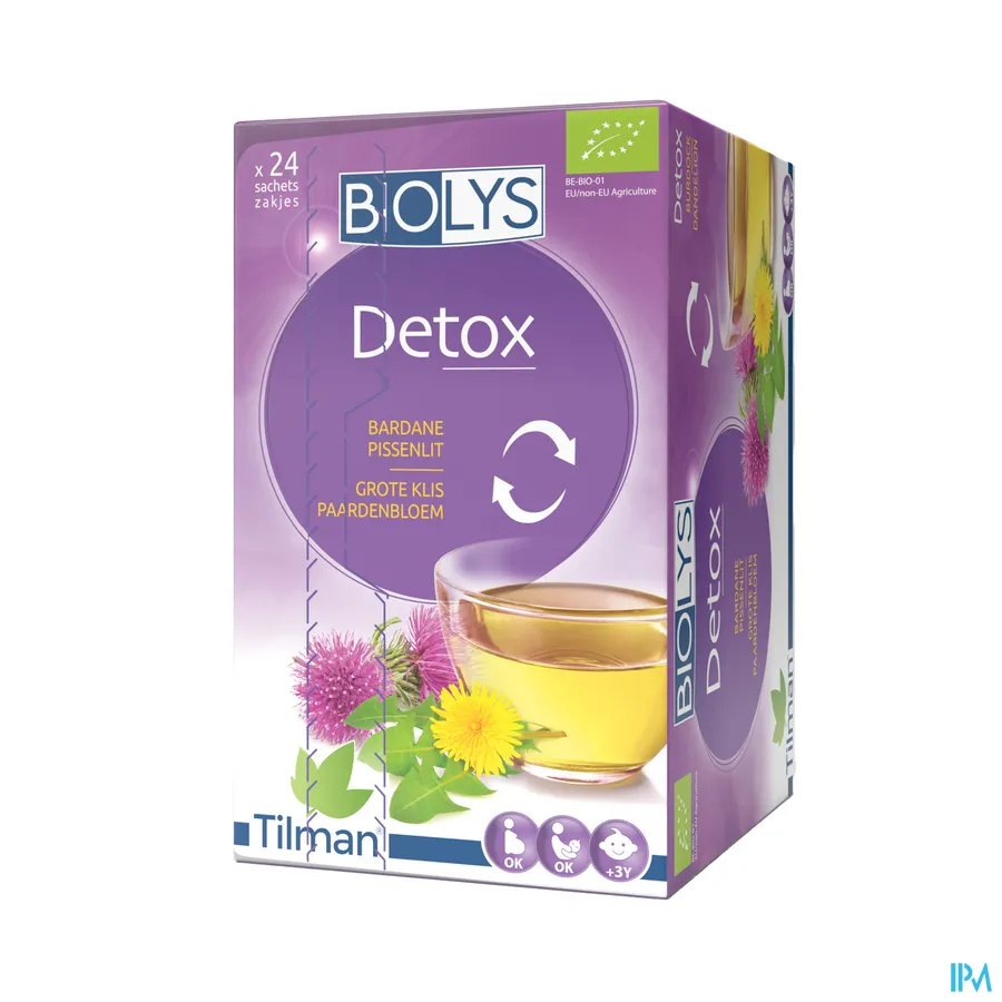 packshot van Tilman Biolys Detox Klis-Paardenbloem 24 zakjes