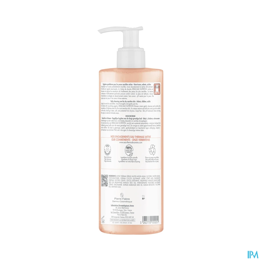 productshot van Avene Xeracalm Nutrition Douche Creme 500 ml