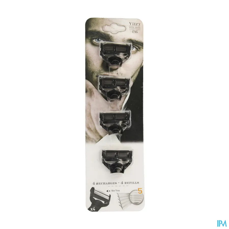 packshot van Vitry Navullingen voor Scheerapparaat met 5 Mesjes 4 Stuks