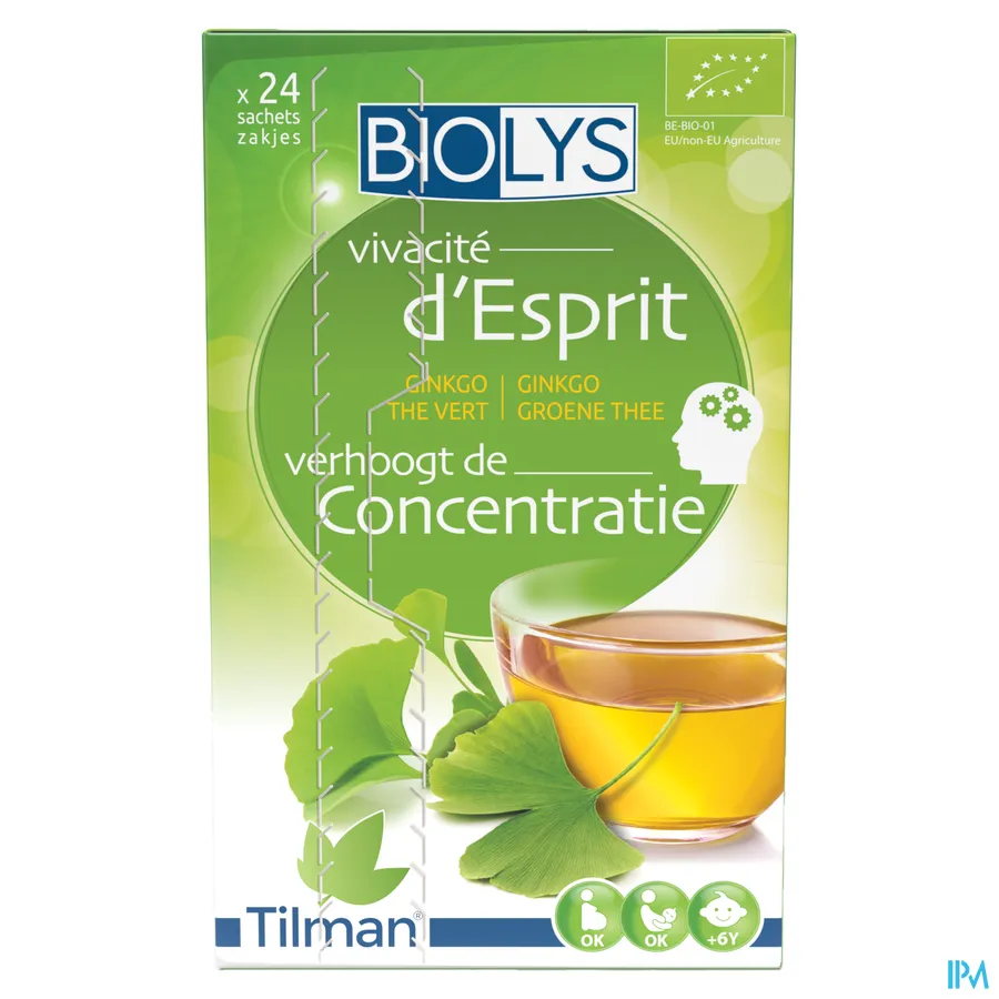 packshot van Tilman Biolys Concentratie Ginkgo-Groene Thee 24 zakjes