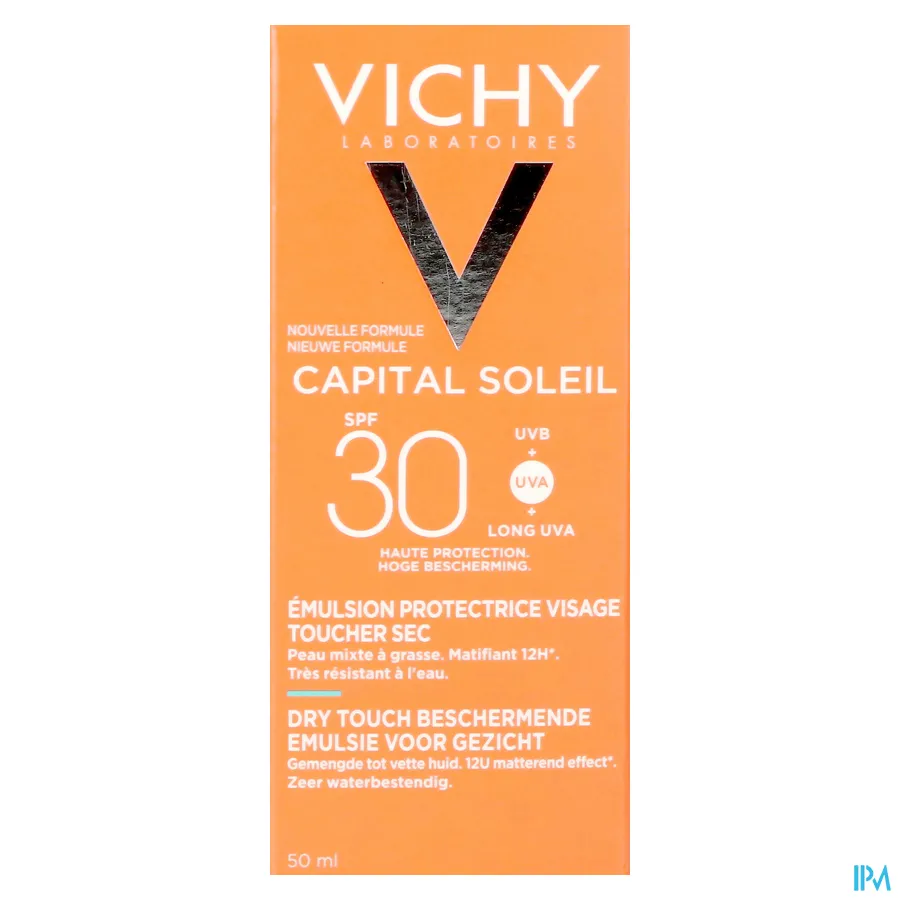 packshot van Vichy Ideal Soleil Gelaat Dry Touch SPF30 50 ml
