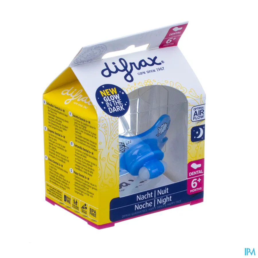 packshot van Difrax Fopspeen Dental +6m Nacht