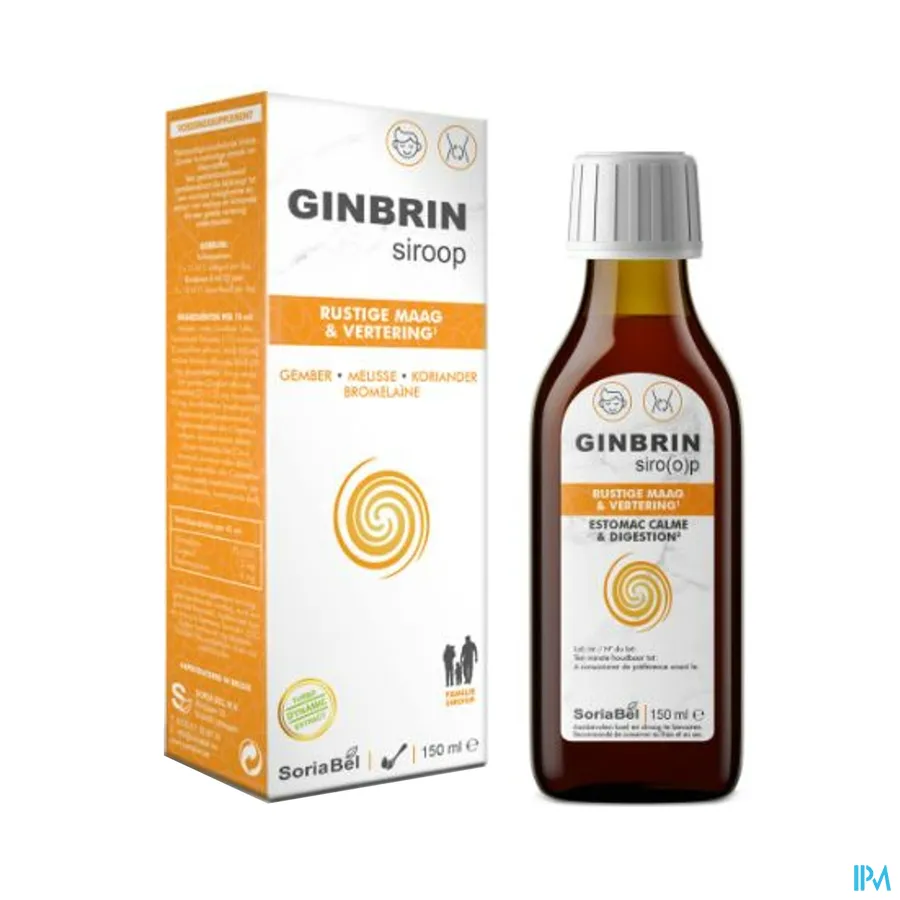 productshot van Soria Ginbrin Siroop 150 ml