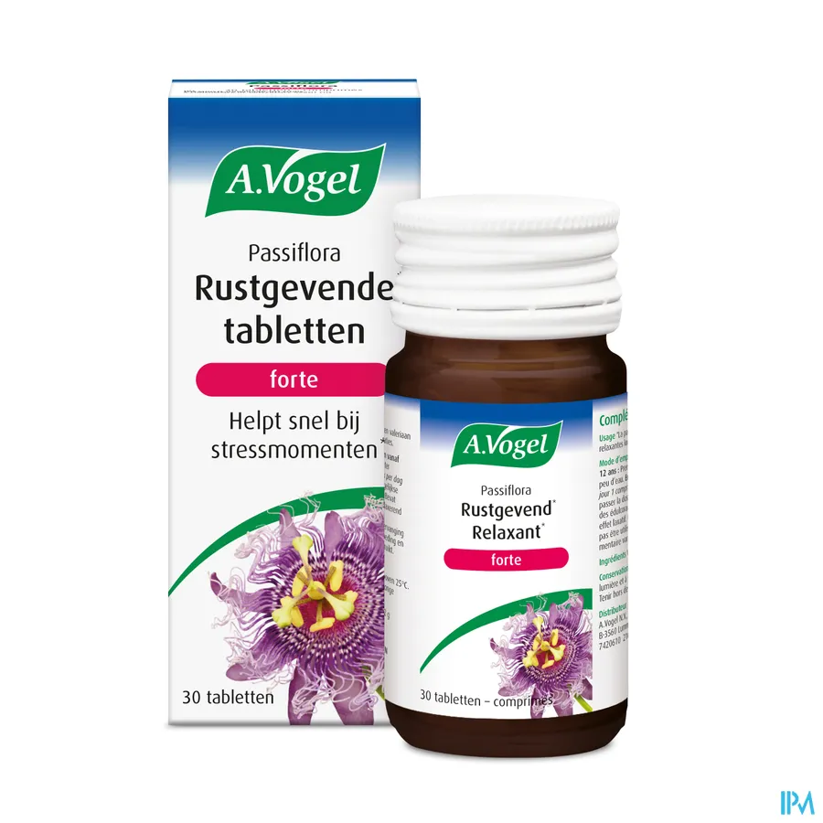 productshot van A. Vogel Passiflora Complex Forte Ontspannend 30 Tabletten