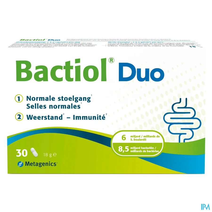 packshot van Bactiol Duo 30 Capsules