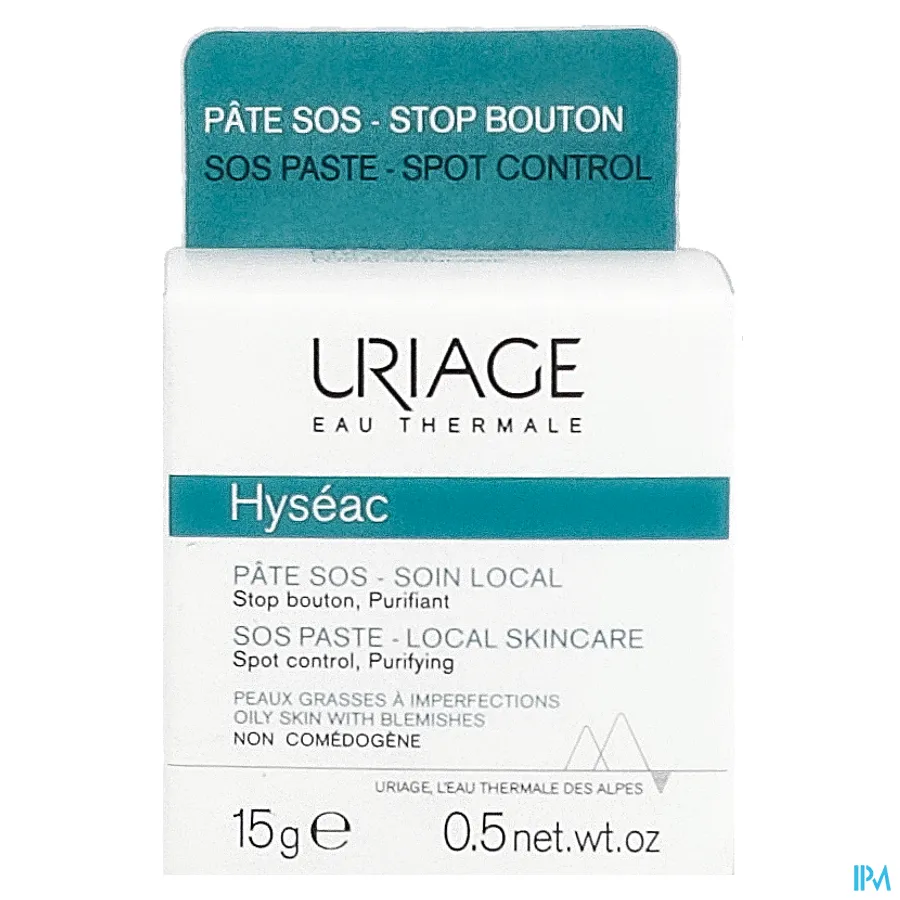 packshot van Uriage Hyséac Pasta SOS 15 ml