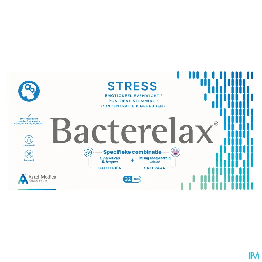 packshot van Bacterelax 32 capsules