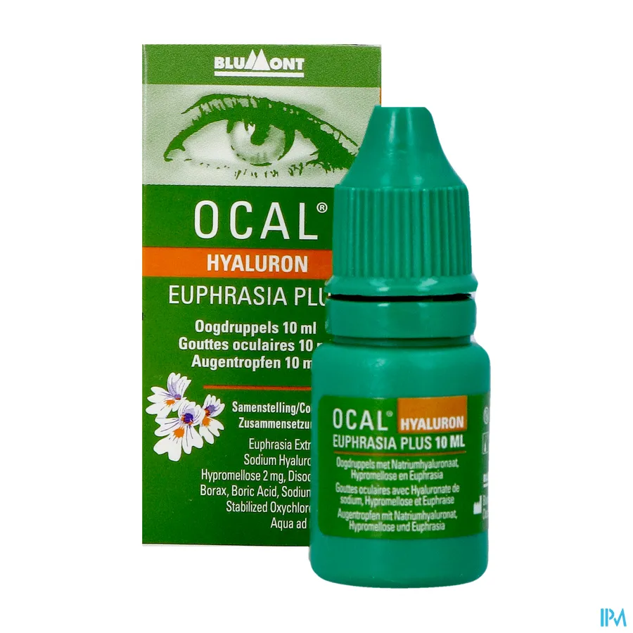 productshot van Ocal Hyaluron Euphrasia Plus 10ml 10 ml