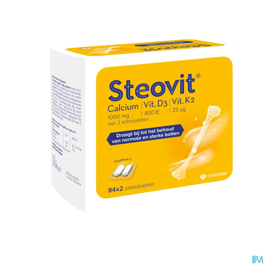 packshot van Steovit Calcium/Vit. D3/Vit. K2 (1000 mg/880 IE/25 µg) 2 x 84 Tabletten