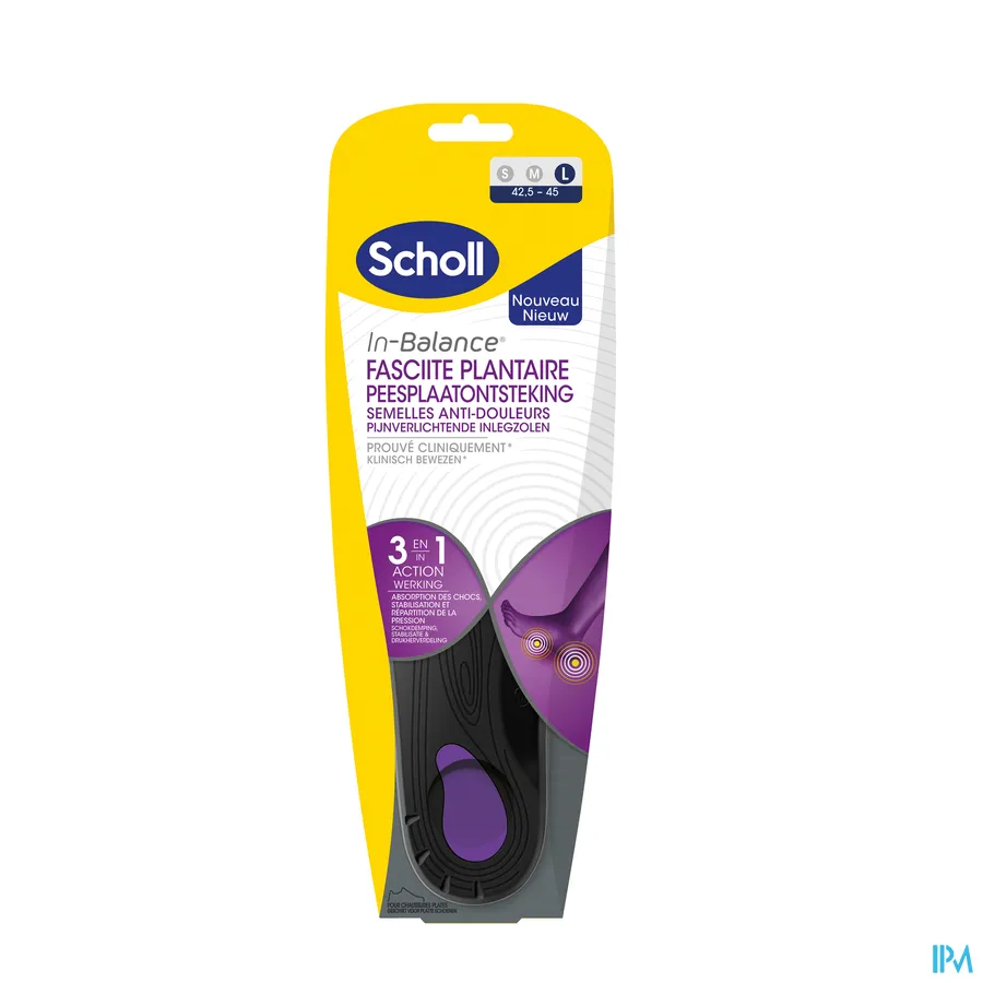 packshot van Scholl Pijnverlichtende Zolen Peesplaatontsteking L 1paire
