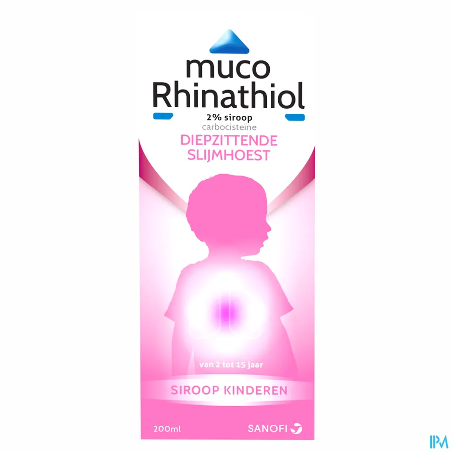 packshot van Muco Rhinathiol 2% Kind Siroop 200 ml