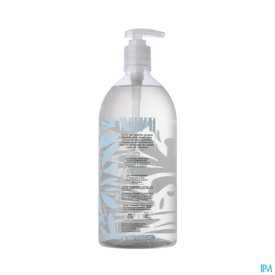 packshot van Cosm'ethik Douchegel Zonder parfum Pompfles 1l