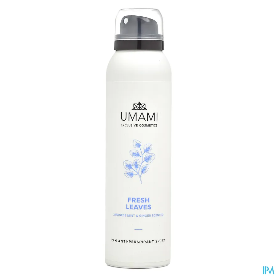 packshot van Umami Fresh Leaves Munt&gember anti-perspirant spray 24h 150ml