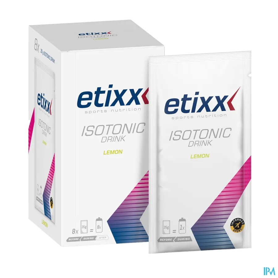 productshot van Etixx Isotonic Lemon Pdr 8x35g