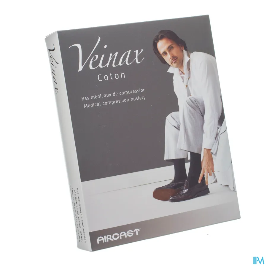 packshot van Veinax Therapeutisch Elastische Kousen 15-20 mmHg Man Kous Katoen Zwart Maat 3L 1 Paar