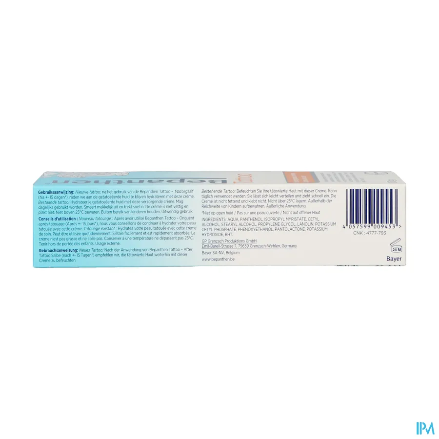 packshot van Bepanthen Tattoo Verzorging Tube 100g