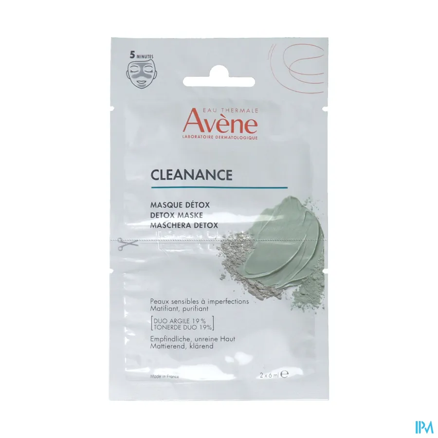 packshot van Avène Cleanance Detoxmasker 2 x 6 ml