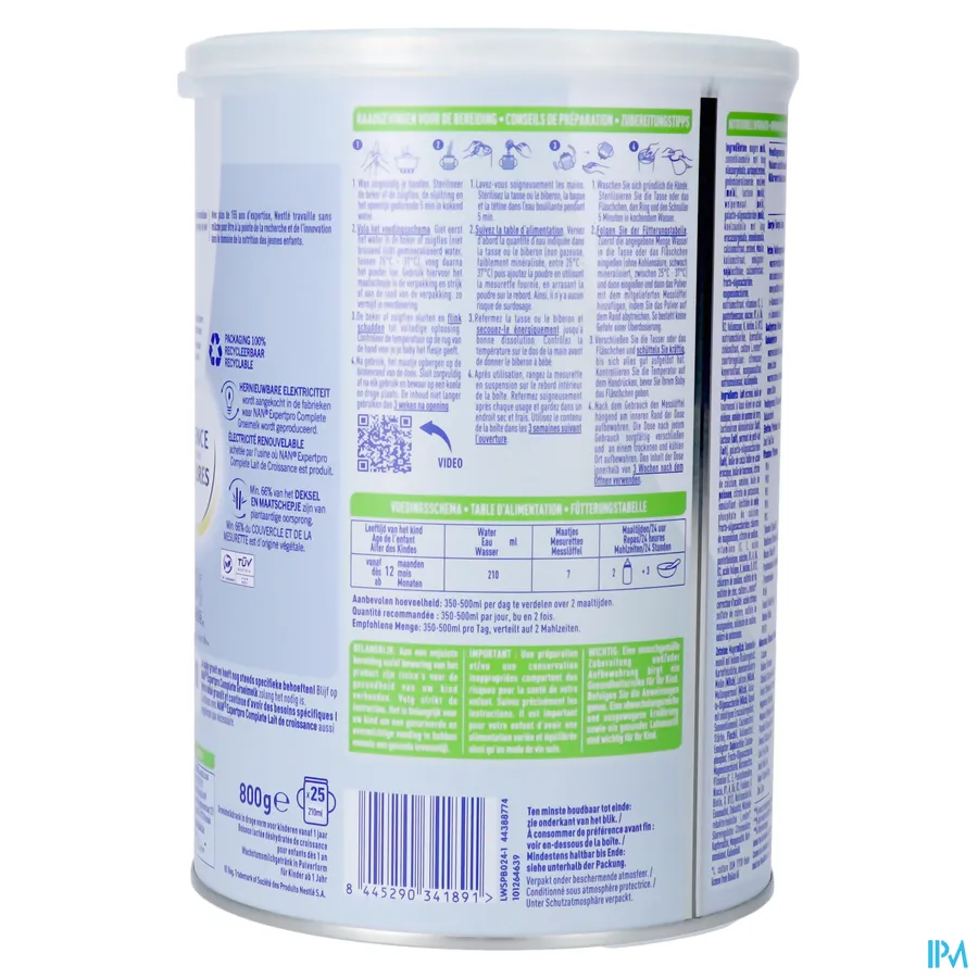 packshot van Nan Complete Groeimelk 800 g