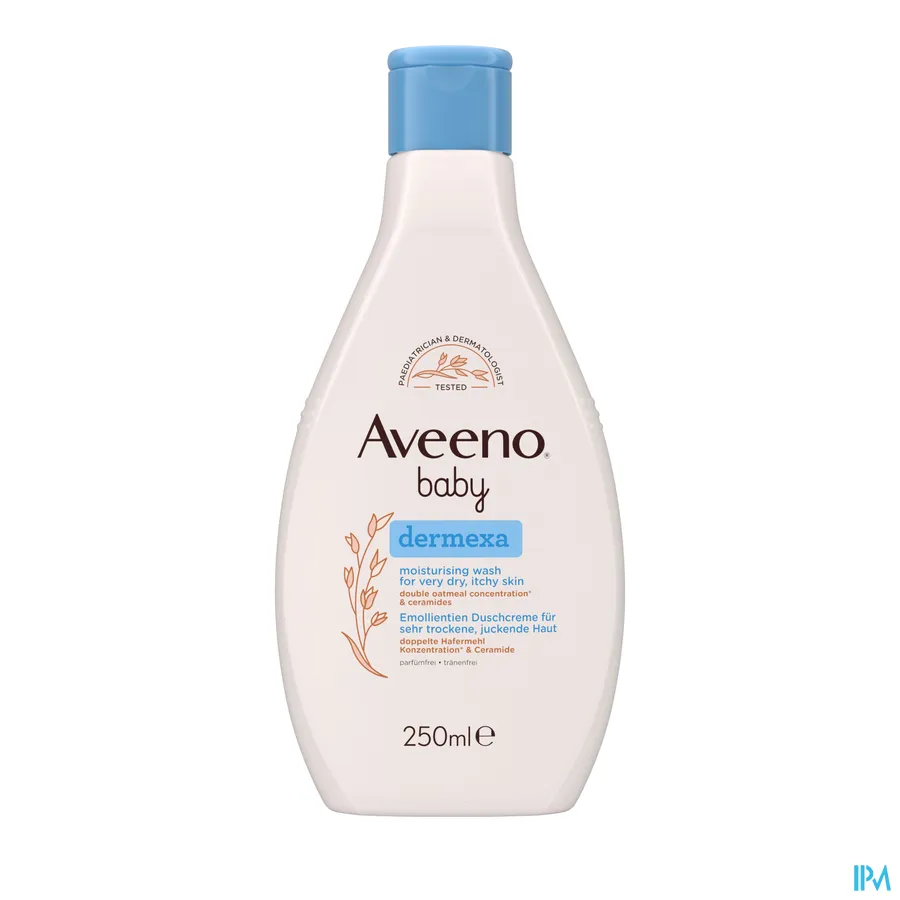 packshot van Aveeno Baby Dermexa Verzachtende Douchegel 250 ml