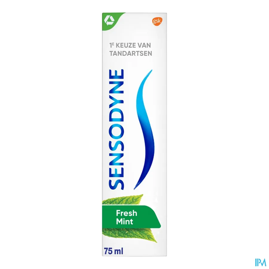 packshot van Sensodyne Tandpasta Fresh Mint met 24/7 Sensitivity Protection 75 ml