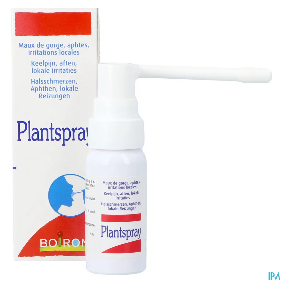 productshot van Plantspray voor Keelpijn, Aften en Lokale Irritaties 20 ml