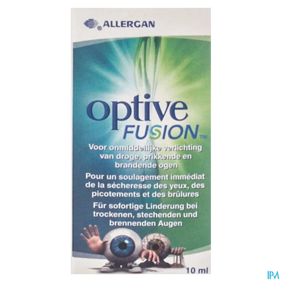 packshot van Optive Fusion voor Onmiddellijke Verlichting van Droge, Prikkende en Brandende Ogen 10 ml