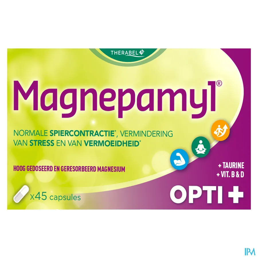 packshot van Magnepamyl Opti+ 45 Capsules