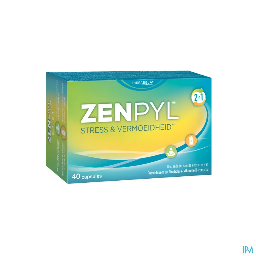 packshot van Zenpyl Stress en Vermoeidheid 40 Capsules