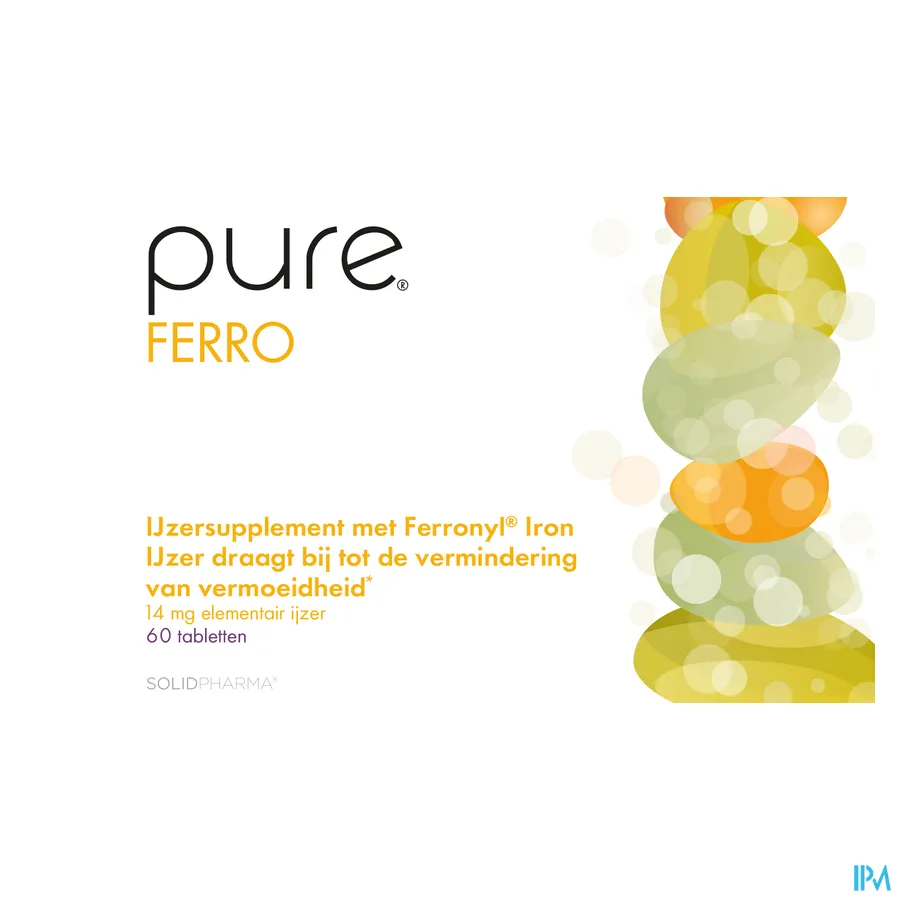 packshot van Pure Ferro 60 tabletten