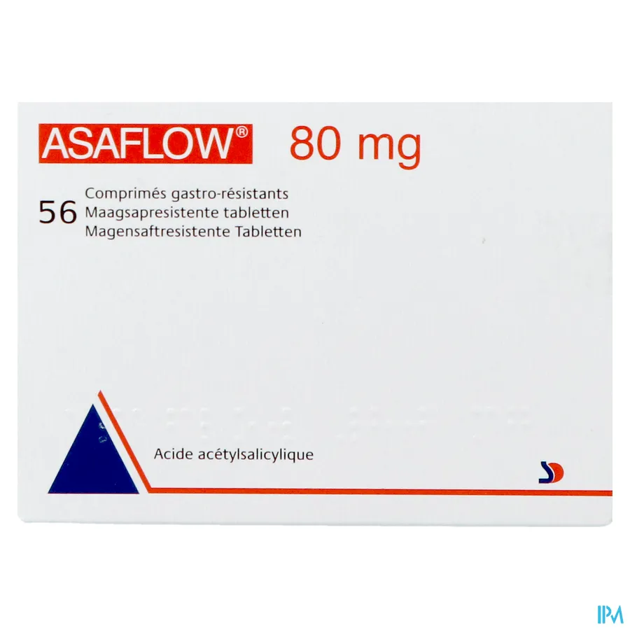 packshot van Asaflow 80mg 56 tabletten