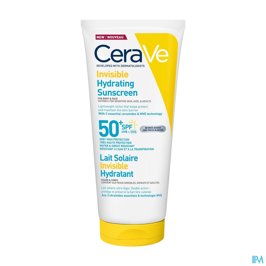 CeraVe Onzichtbare Hydraterende Zonnecrème SPF 50+ 75 ml