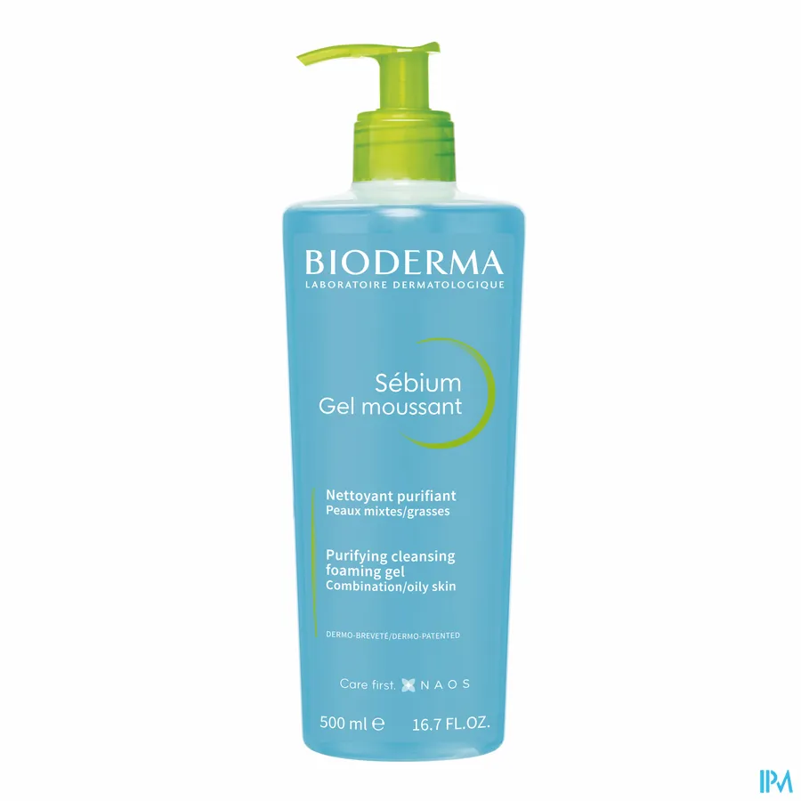 packshot van Bioderma Sebium Schuimende Gel 500 ml