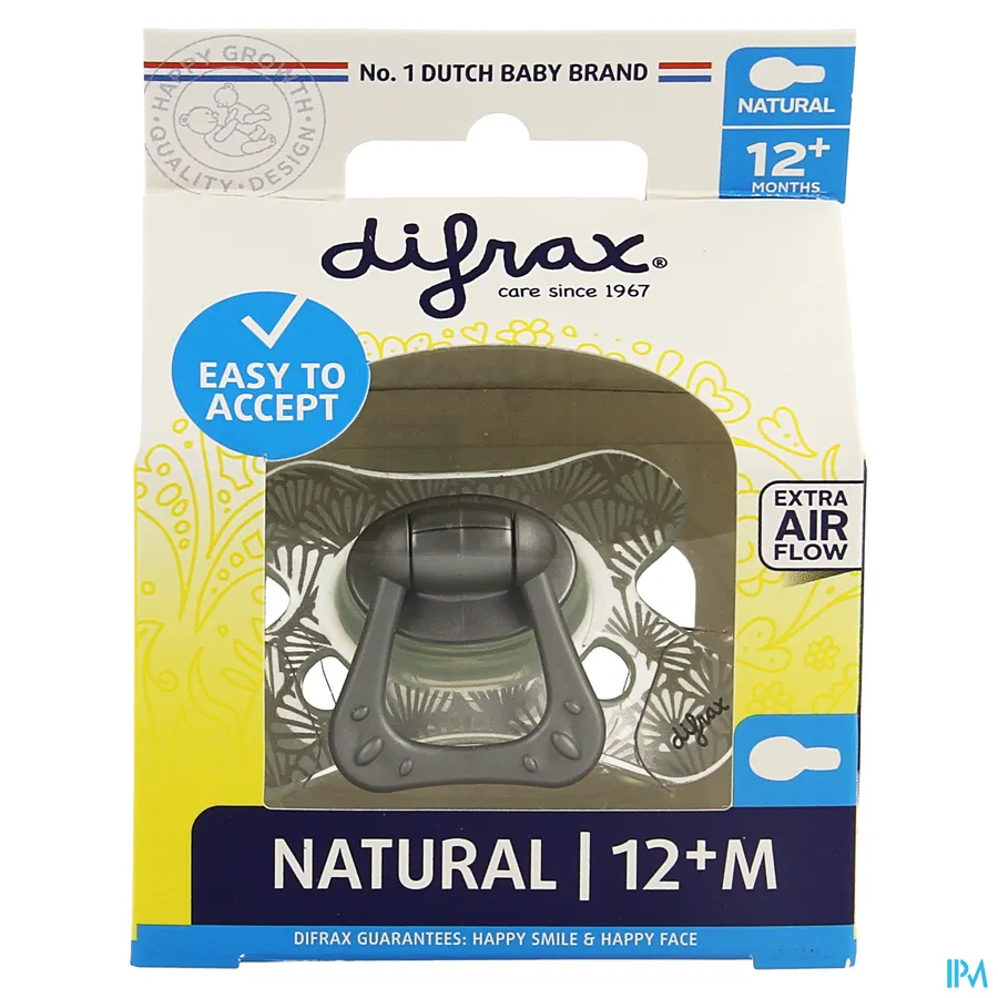 packshot van Difrax Fopspeen Natural 12m+