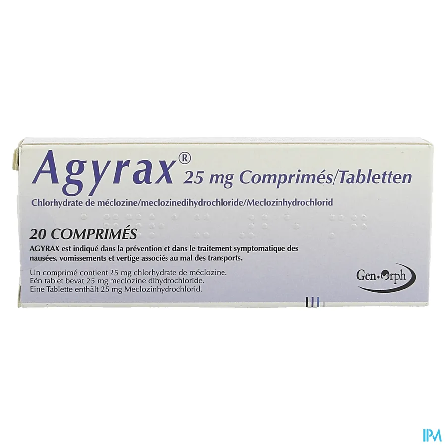 packshot van Agyrax 25 mg 20 tabletten