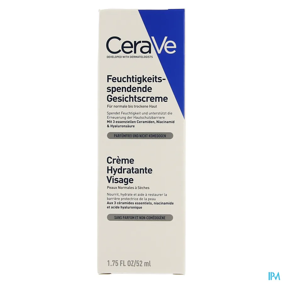 packshot van CeraVe Hydraterende Gezichtscrème 52 ml
