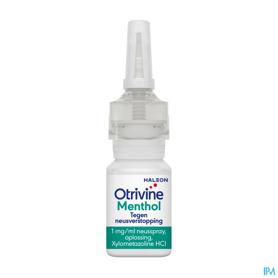 productshot van Otrivine Menthol Neusspray tegen Neusverstopping voor Volwassenen 10 ml