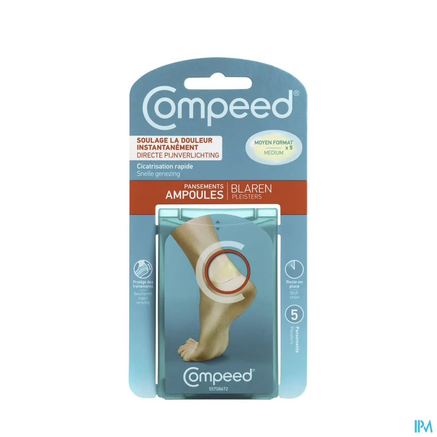 packshot van Compeed Blaren Medium Formaat 5 Pleisters