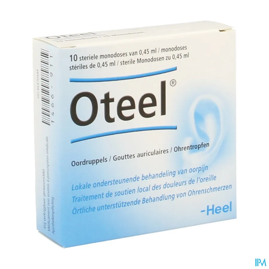 packshot van Heel Oteel Oordruppels Monodosis 10 x 0,45 ml
