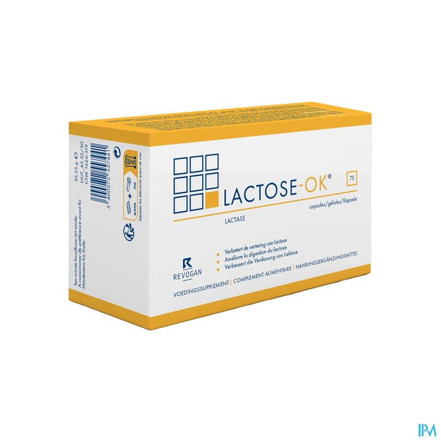 packshot van Lactose-OK 75 Capsules