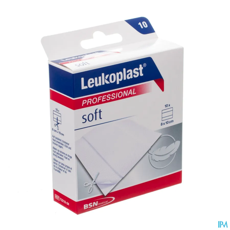 packshot van Leukoplast Soft White 8 cm x 10 cm 10 stuks