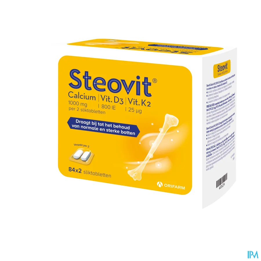 packshot van Steovit Calcium/Vit. D3/Vit. K2 (1000 mg/880 IE/25 µg) 2 x 84 Tabletten