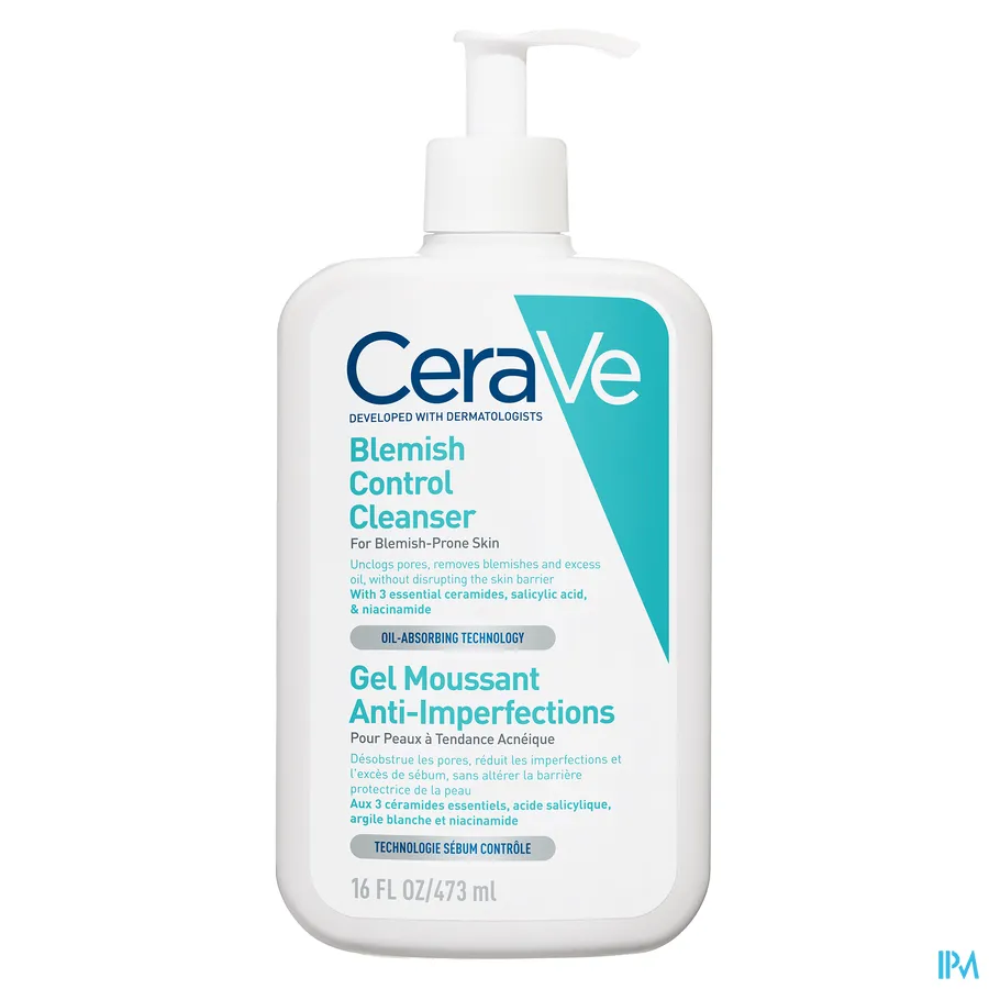 packshot van CeraVe Anti-Onzuiverheden Reinigingsgel 473 ml